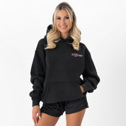 OVERSIZED LUX T-SHIRT "LOVE SEEING YOU HAPPY" - BLACK / PINK