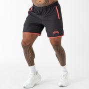 HYBRID TRAINING SHORT (7" INSEAM) - BLACK / RED