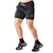 TRAINING SHORT WITH LINER - BLACK / PINK