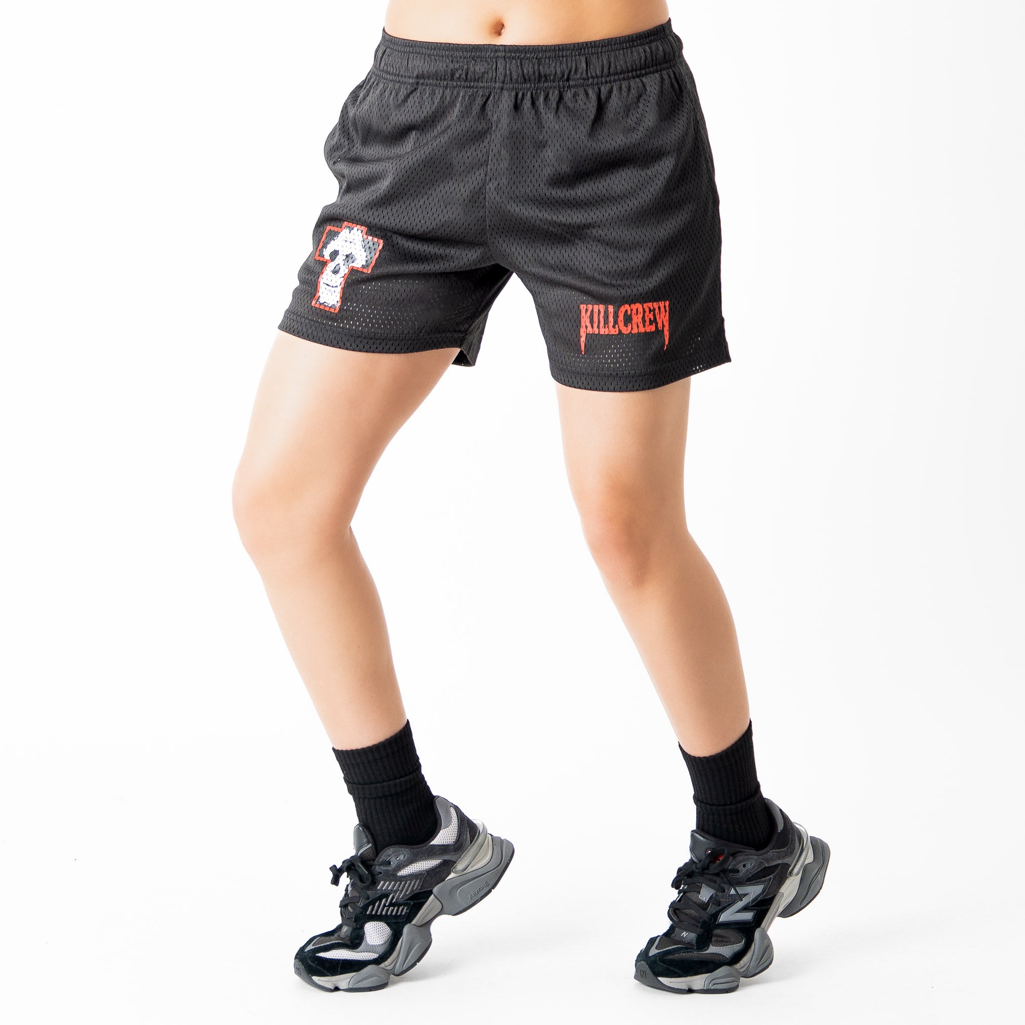 VENTED MESH SHORTS MISFIT - BLACK / RED