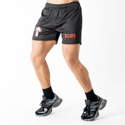 VENTED MESH SHORTS MISFIT - BLACK / RED