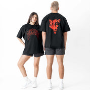 OVERSIZED "CLASSIC" T-SHIRT - BLACK / RED