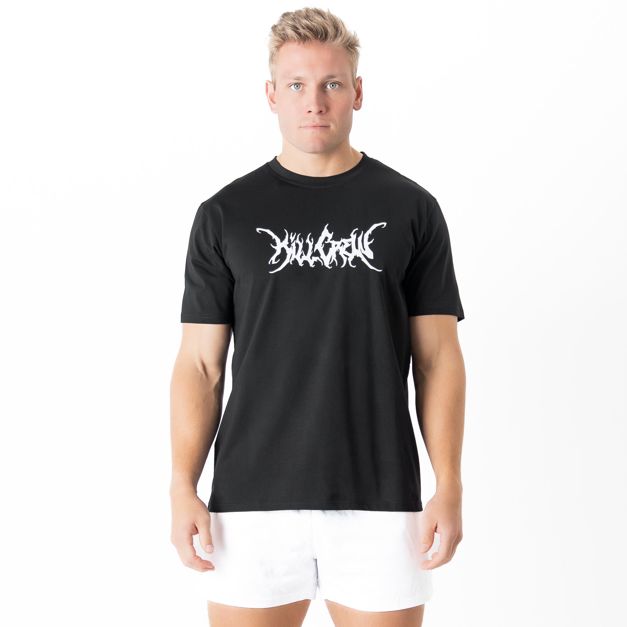 THE GYM IS MY PSYCH WARD T-SHIRT - BLACK / WHITE