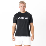 "SCRIPT" T-SHIRT - BLACK / WHITE