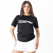 "SCRIPT" T-SHIRT - BLACK / WHITE