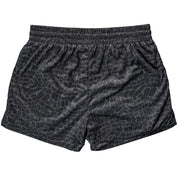 MUAY THAI SHORTS (MID THIGH CUT) - BLACK CROCODILE
