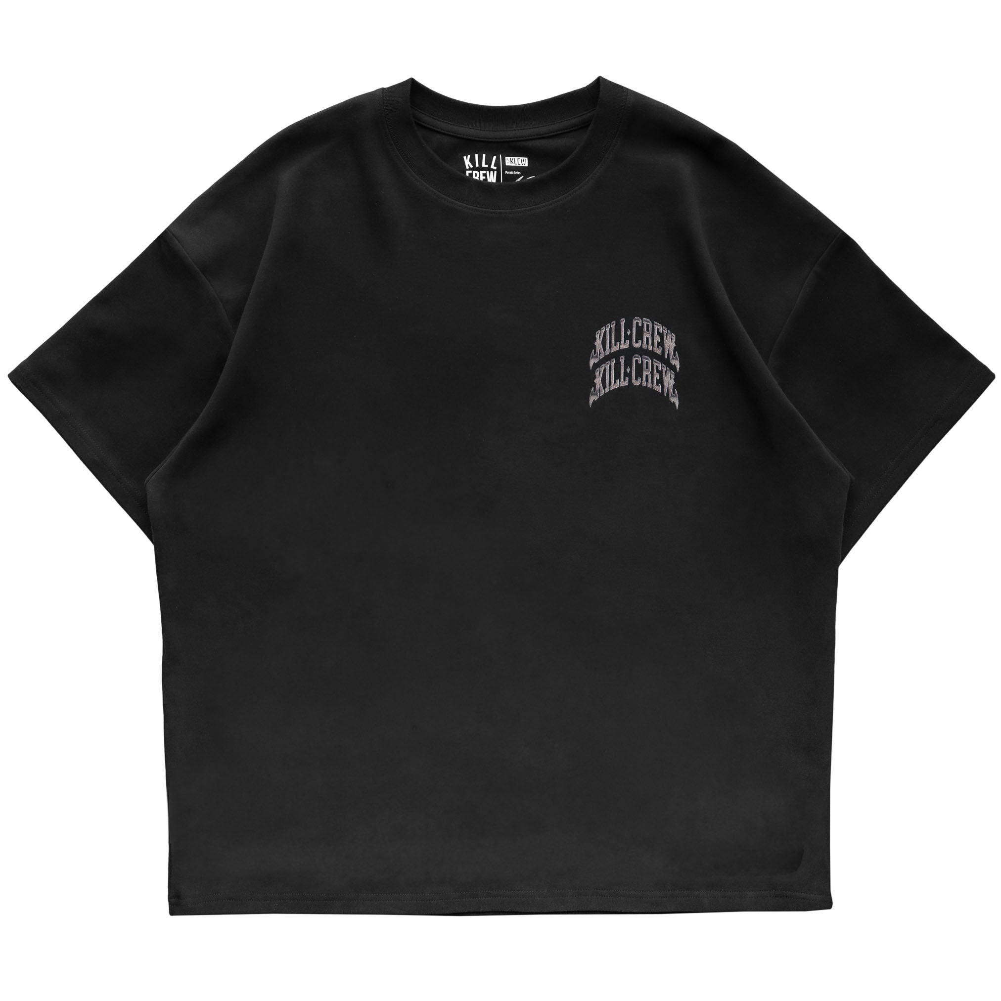 RELAXED FIT NATURAL COTTON CHROME T-SHIRT - BLACKOUT