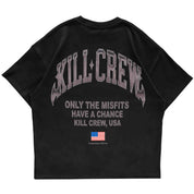 RELAXED FIT NATURAL COTTON CHROME T-SHIRT - BLACKOUT