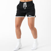 VINTAGE COTTON SHORTS (MID THIGH CUT) - BLACK