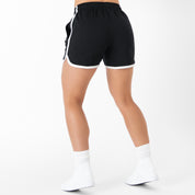 VINTAGE COTTON SHORTS (MID THIGH CUT) - BLACK