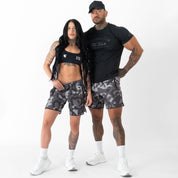 HYBRID TRAINING SHORT (7" INSEAM) - BLACK CAMO