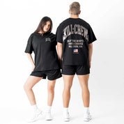 RELAXED FIT NATURAL COTTON CHROME T-SHIRT - BLACKOUT