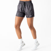 MUAY THAI SHORTS (MID THIGH CUT) - BLACK CROCODILE