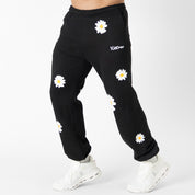 OVERSIZED LUX "DAISY" SWEATPANTS - BLACK