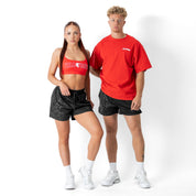 MUAY THAI FLAME SHORTS (MID THIGH CUT) - BLACKOUT