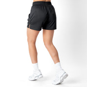 MUAY THAI FLAME SHORTS (MID THIGH CUT) - BLACKOUT