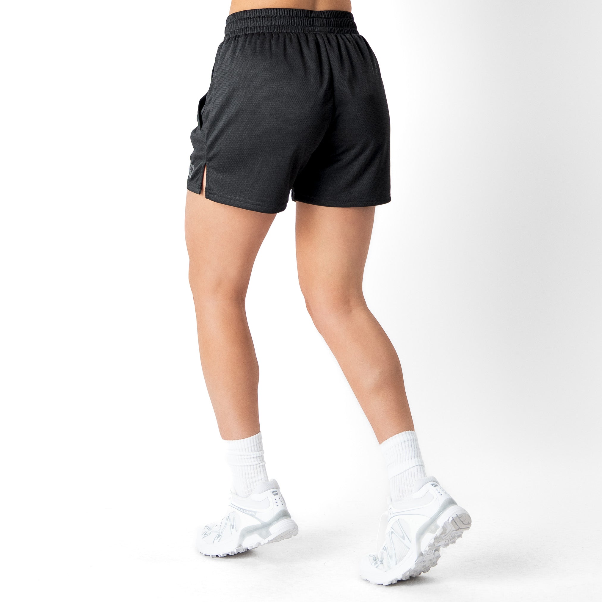 MUAY THAI FLAME SHORTS (MID THIGH CUT) - BLACKOUT