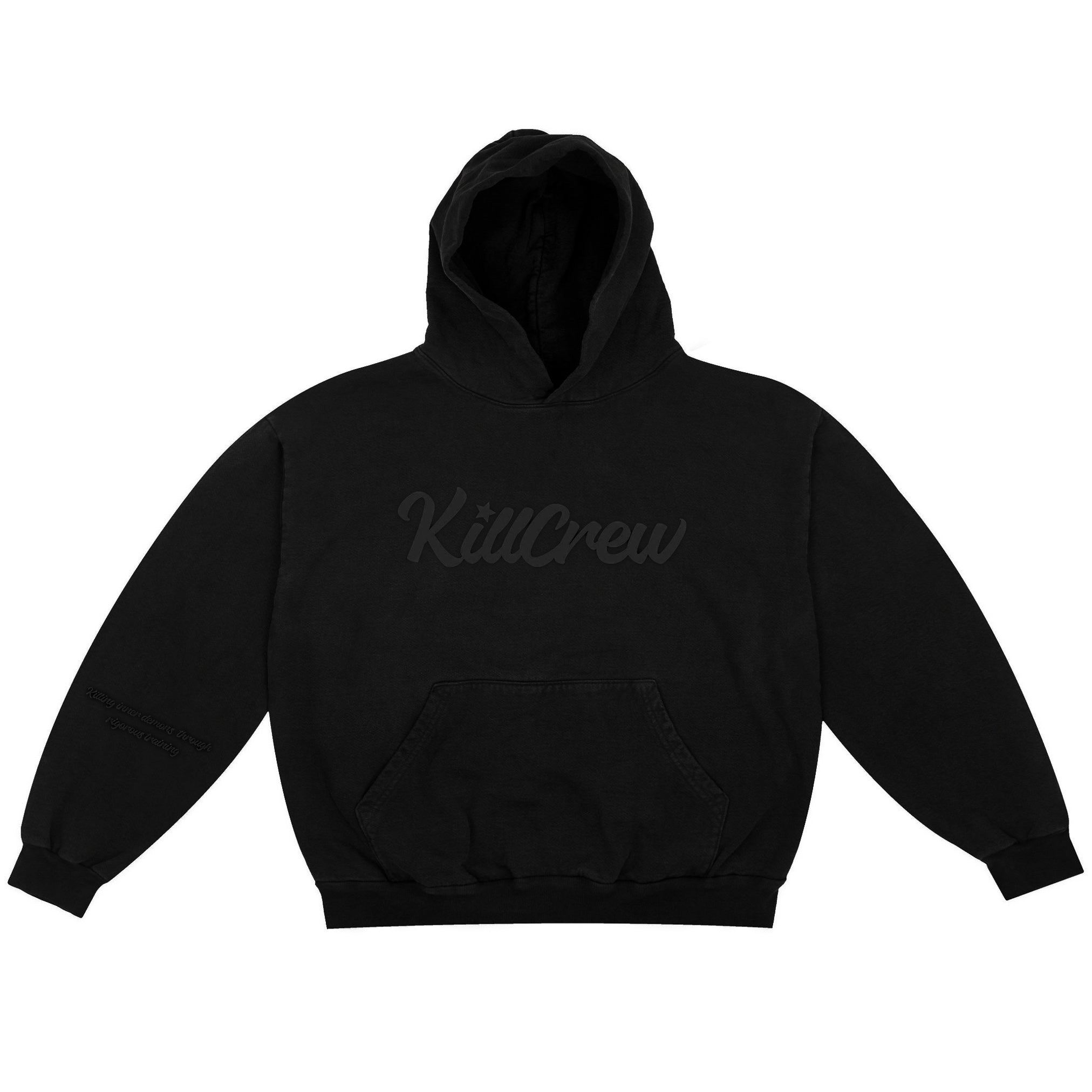 OVERSIZED LUX "SCRIPT" HOODIE - BLACKOUT