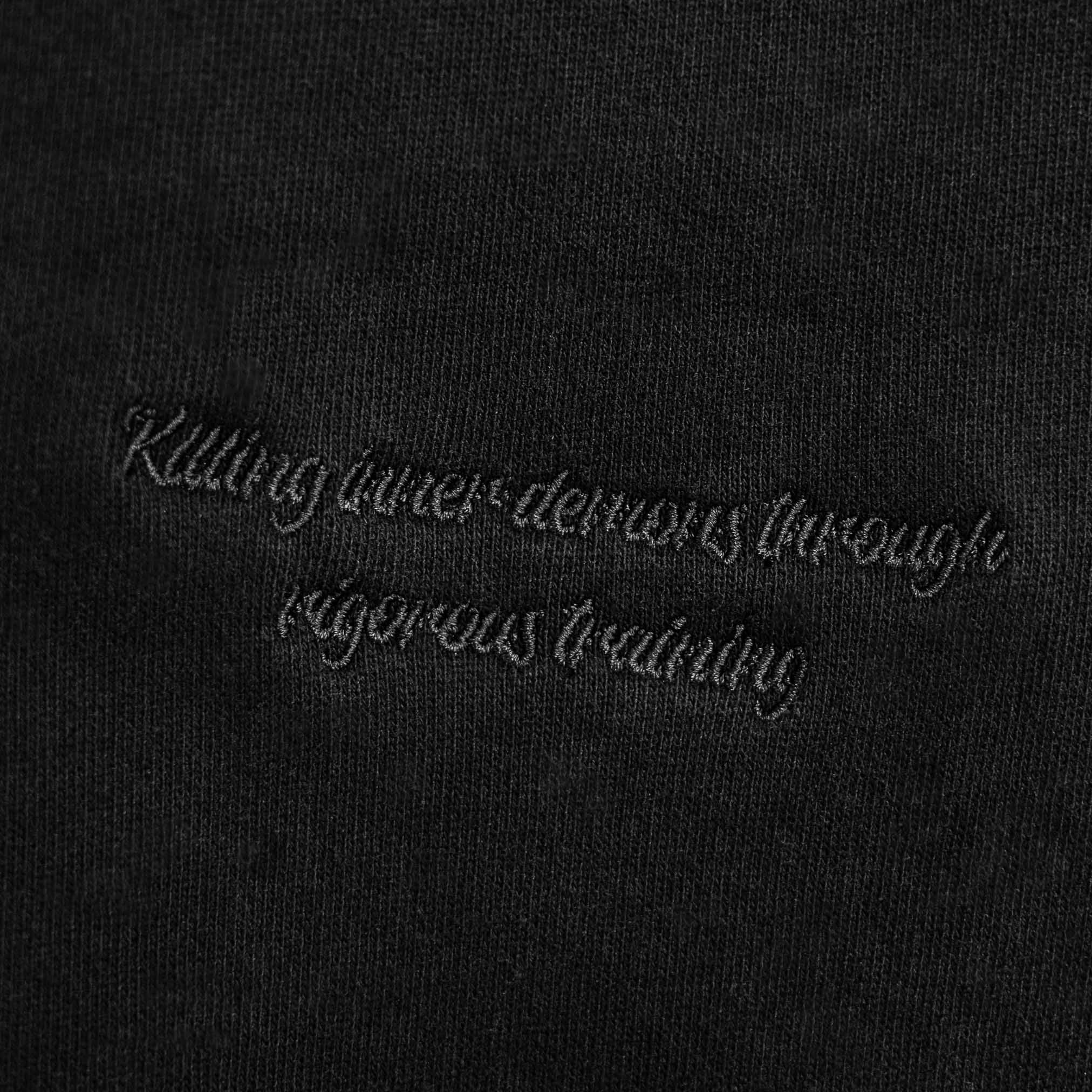 OVERSIZED LUX "SCRIPT" HOODIE - BLACKOUT
