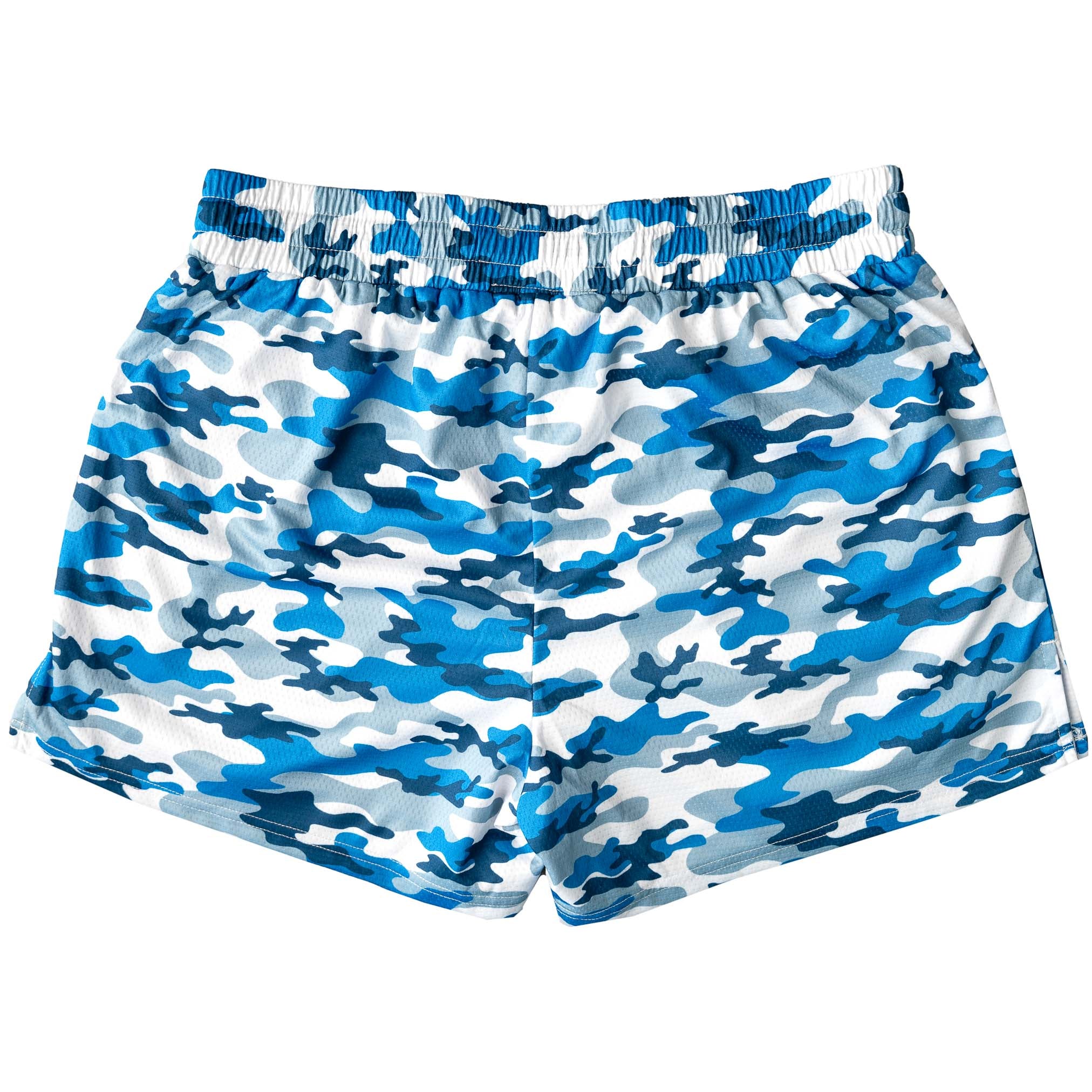 MUAY THAI SHORTS (MID THIGH CUT) - BLUE CAMO