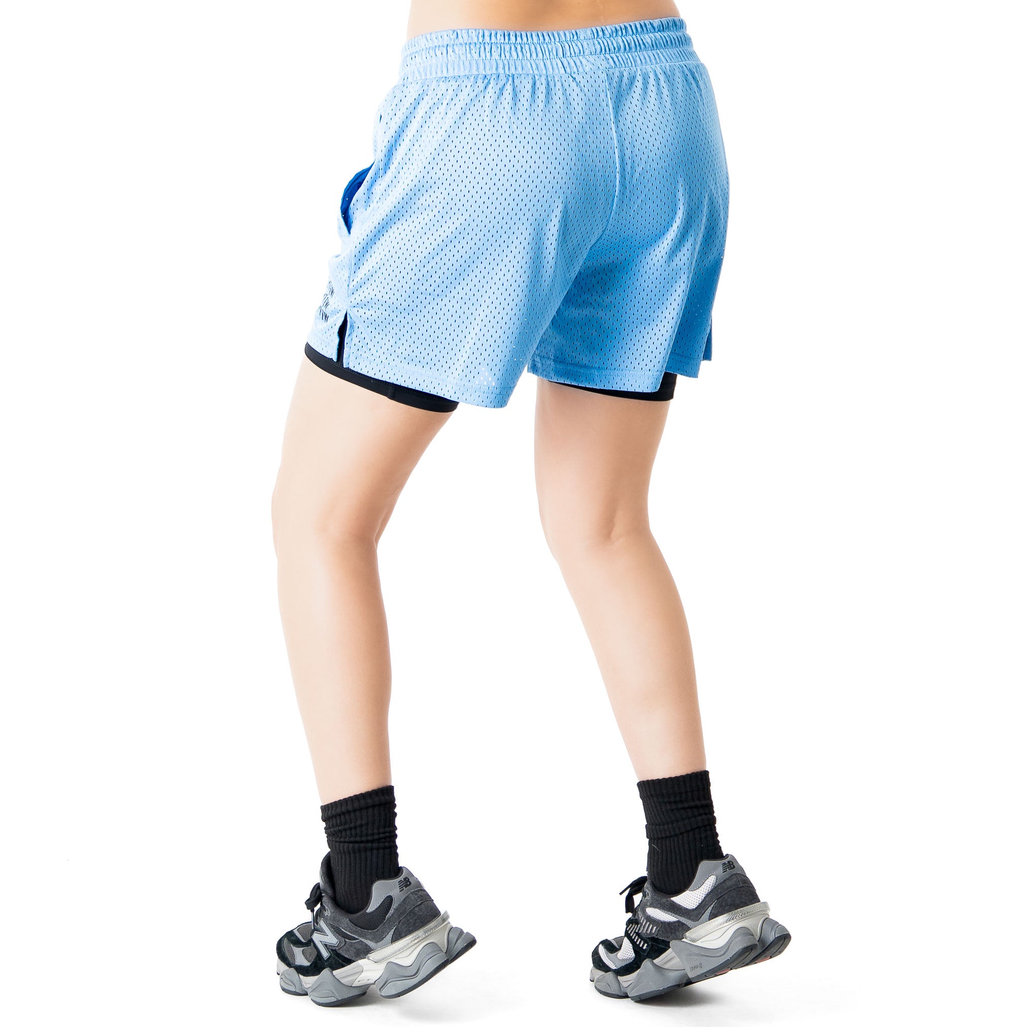 TRAINING SHORT WITH LINER - BLUE