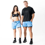 TRAINING SHORT WITH LINER - BLUE