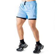 TRAINING SHORT WITH LINER - BLUE
