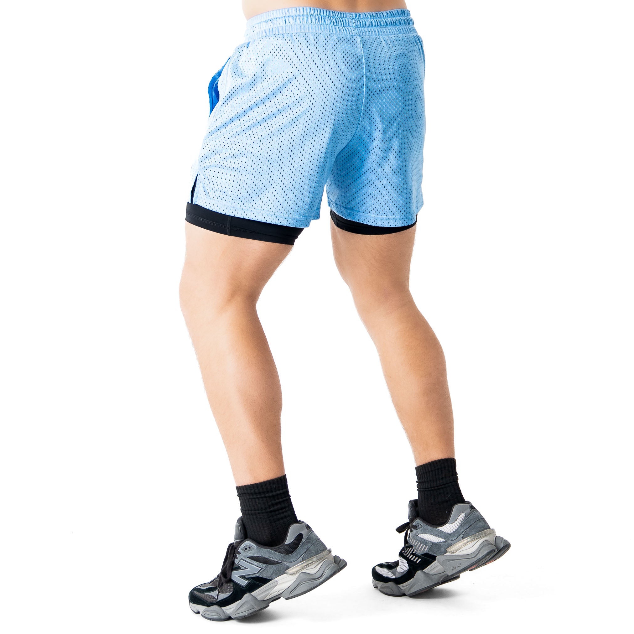 TRAINING SHORT WITH LINER - BLUE
