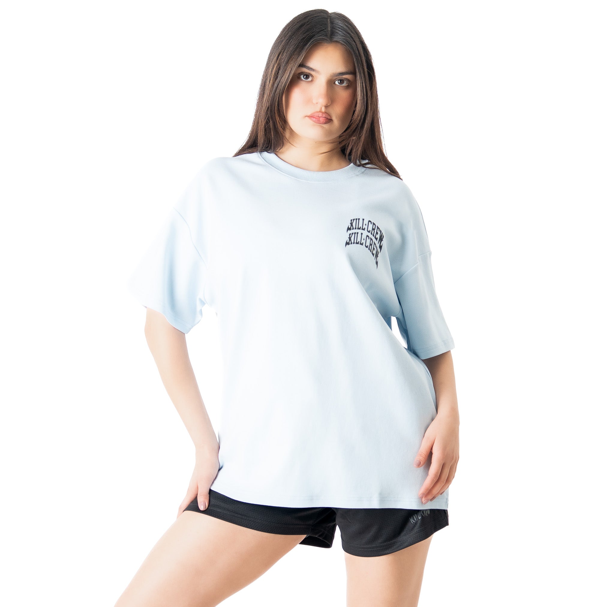 RELAXED FIT NATURAL COTTON CHROME T-SHIRT - BLUE