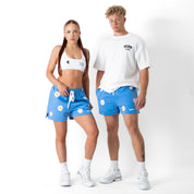 COTTON SHORTS (MID THIGH CUT) DAISY - BLUE