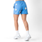 COTTON SHORTS (MID THIGH CUT) DAISY - BLUE