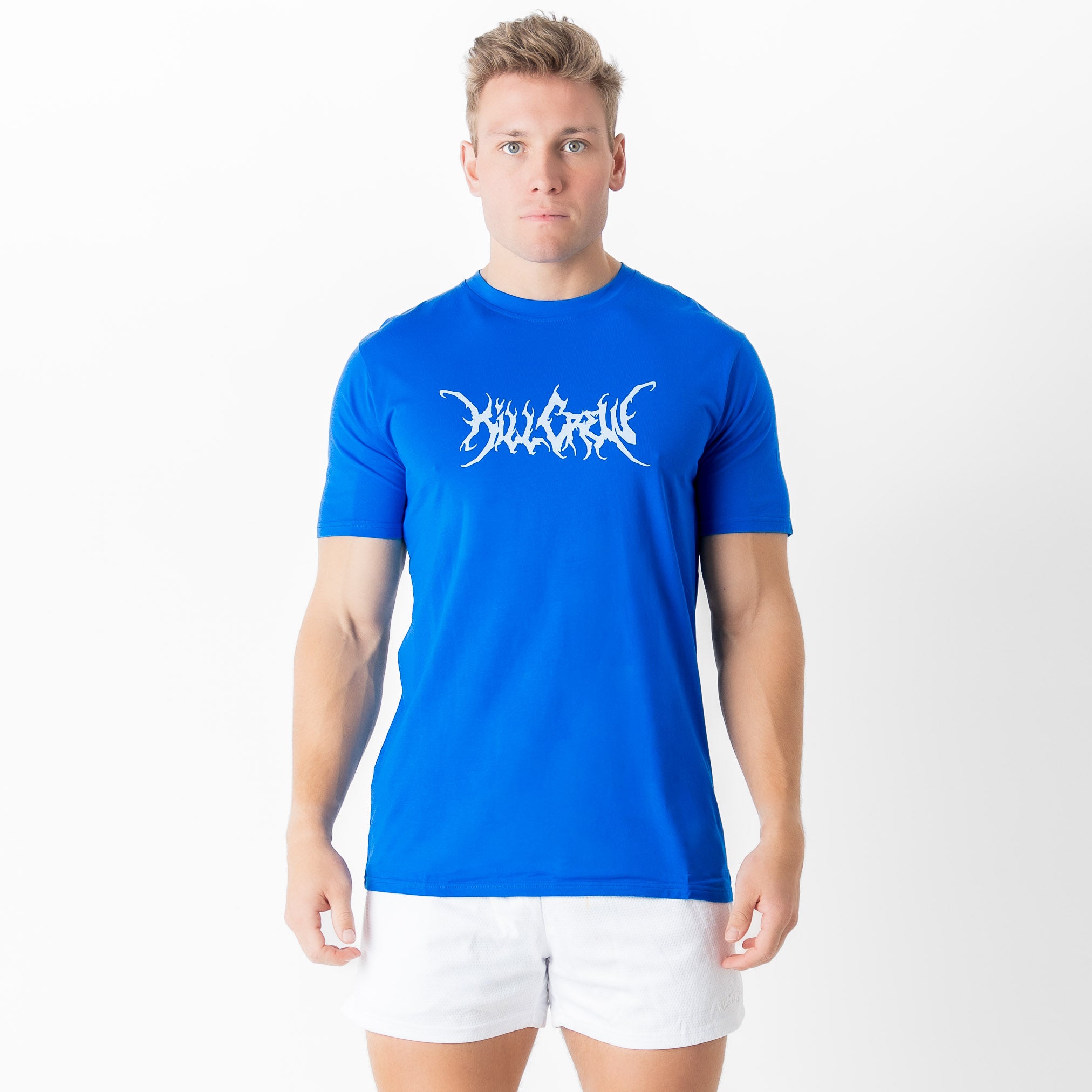 THE GYM IS MY PSYCH WARD T-SHIRT - BLUE