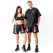 VENTED MESH SHORTS BONE DRY - BLACK / PINK