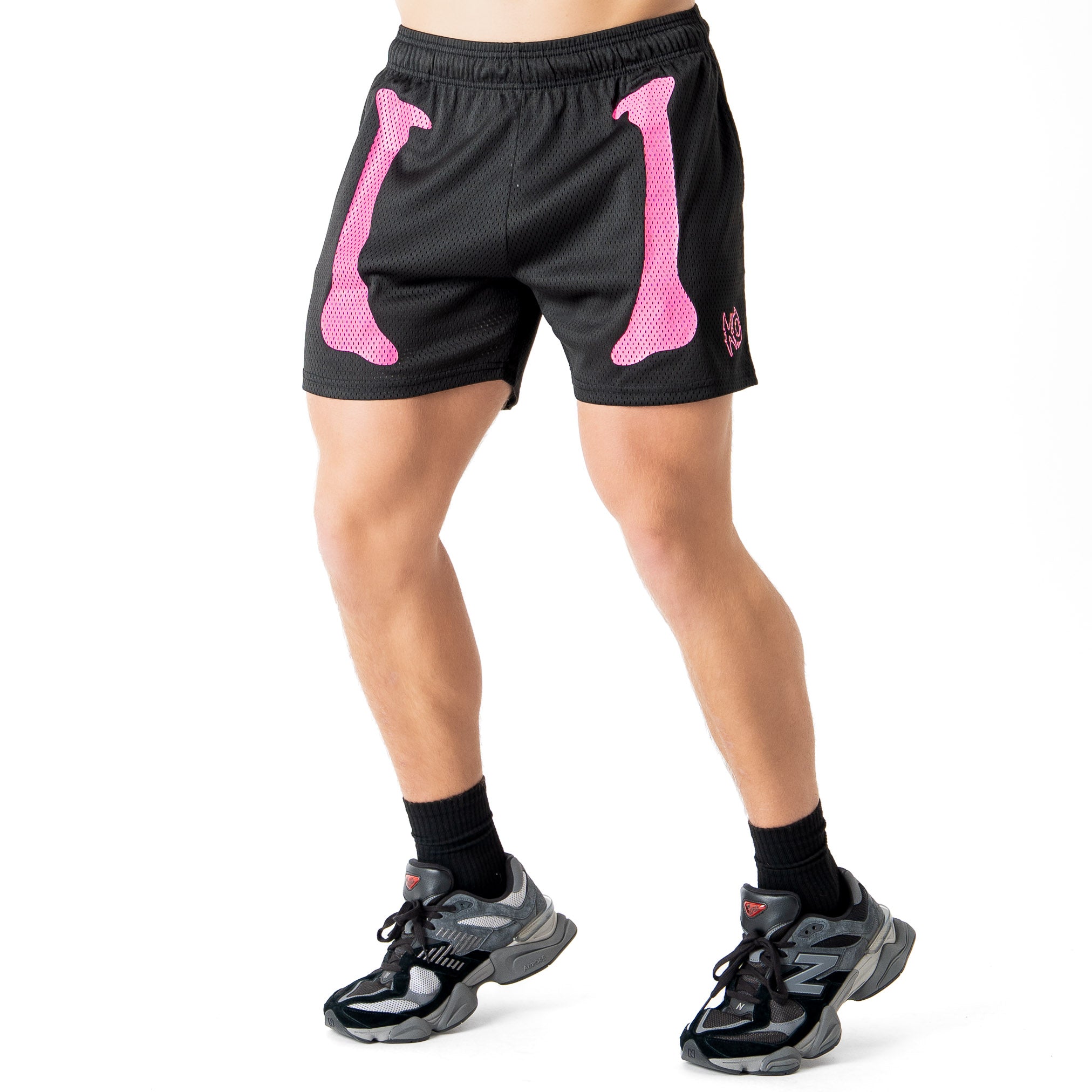 VENTED MESH SHORTS BONE DRY - BLACK / PINK