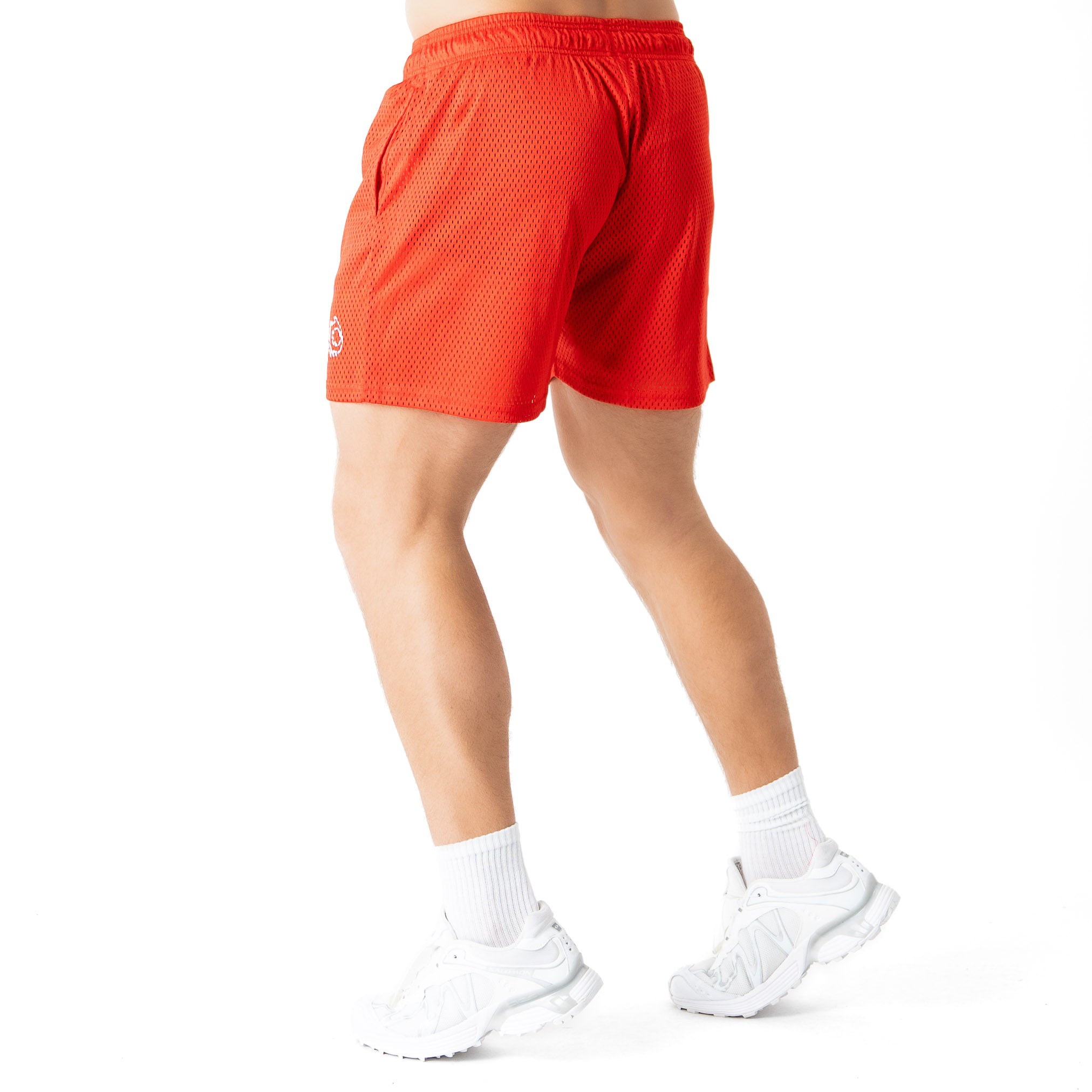 VENTED MESH SHORTS BONE DRY - RED / WHITE