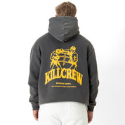 OVERSIZED LUX BOXING DEPARTMENT HOODIE - GUNMETAL / GOLD