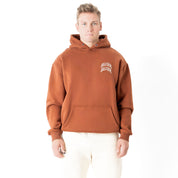 OVERSIZED LUX CHROME HOODIE - BROWN