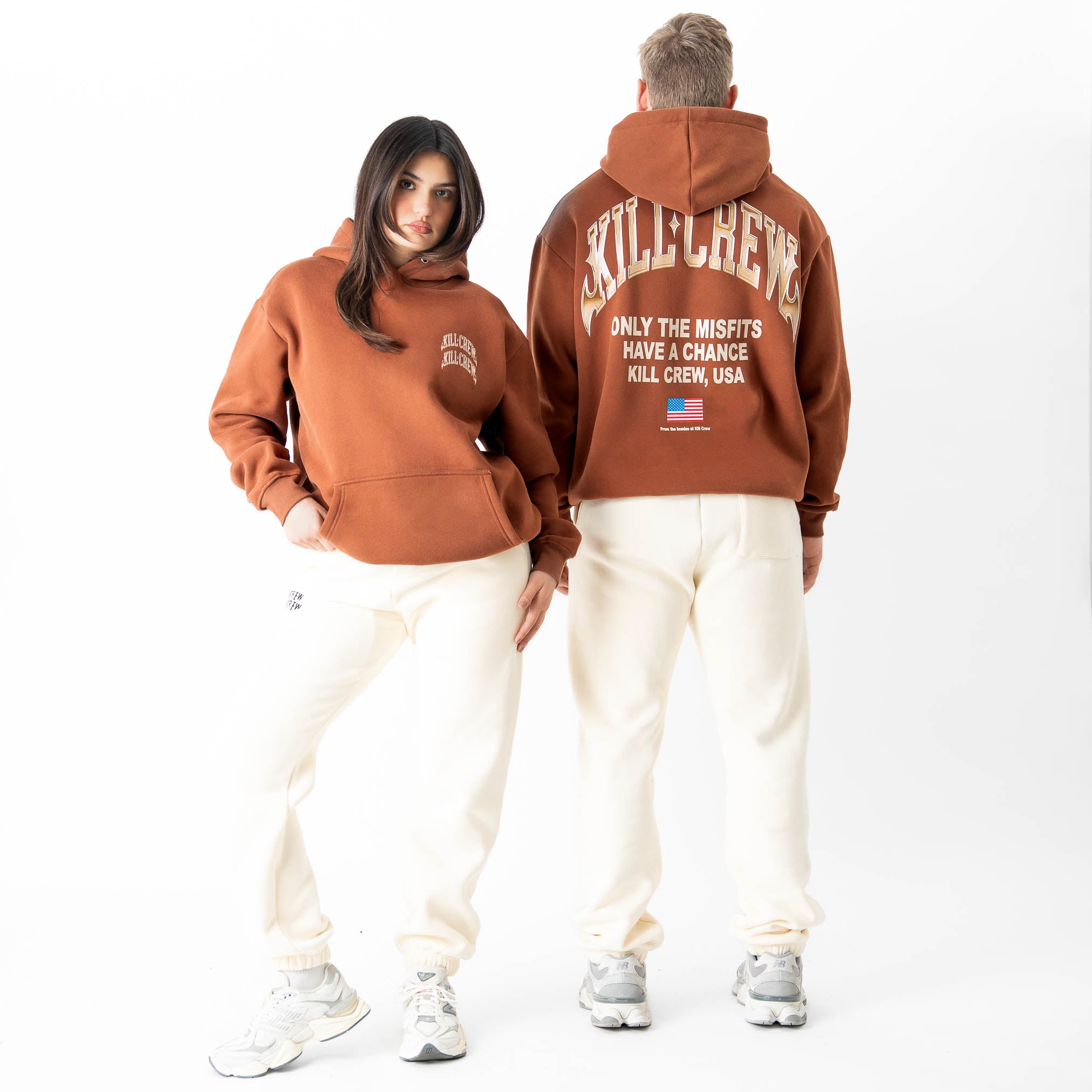 OVERSIZED LUX CHROME HOODIE - BROWN – Kill Crew