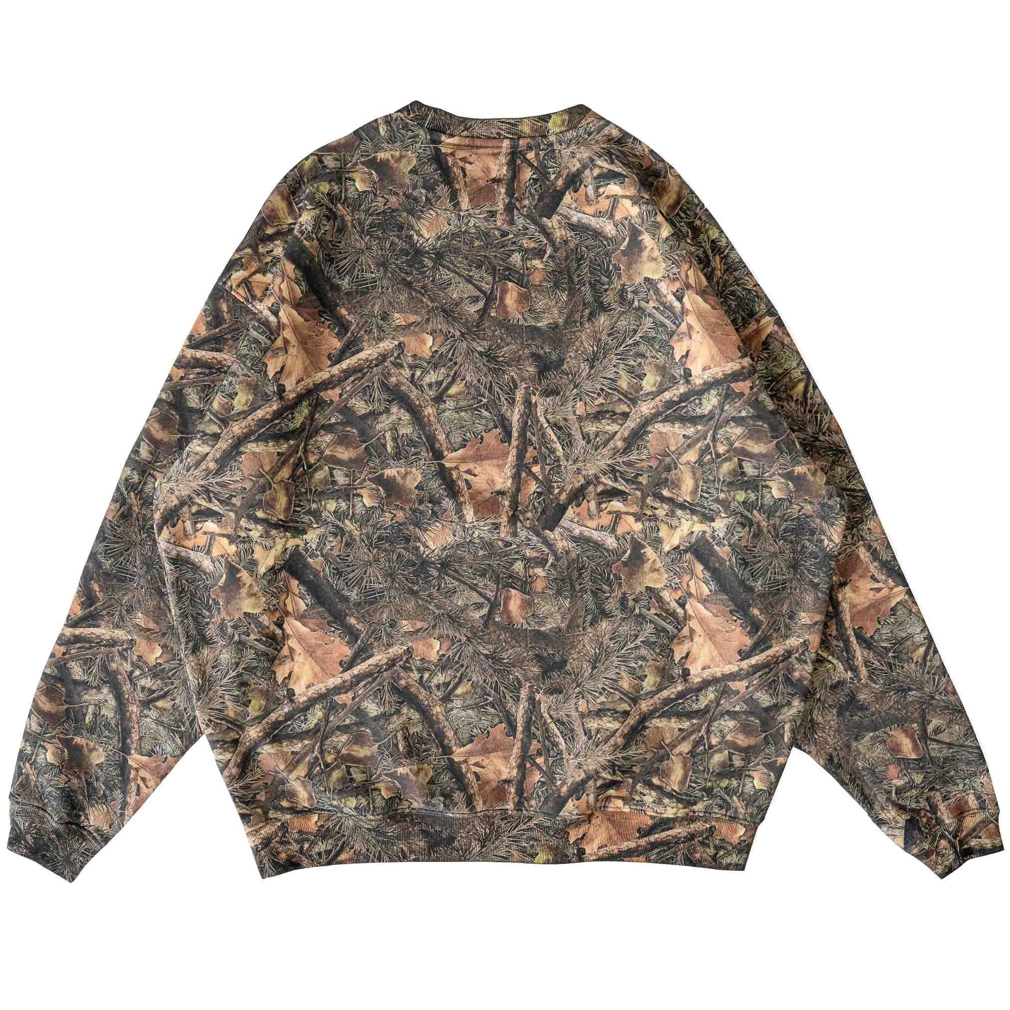 OVERSIZED LUX "SCRIPT" CREW NECK - CAMO / GREEN