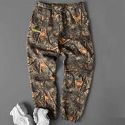 OVERSIZED LUX "SCRIPT" SWEATPANTS - CAMO / GREEN