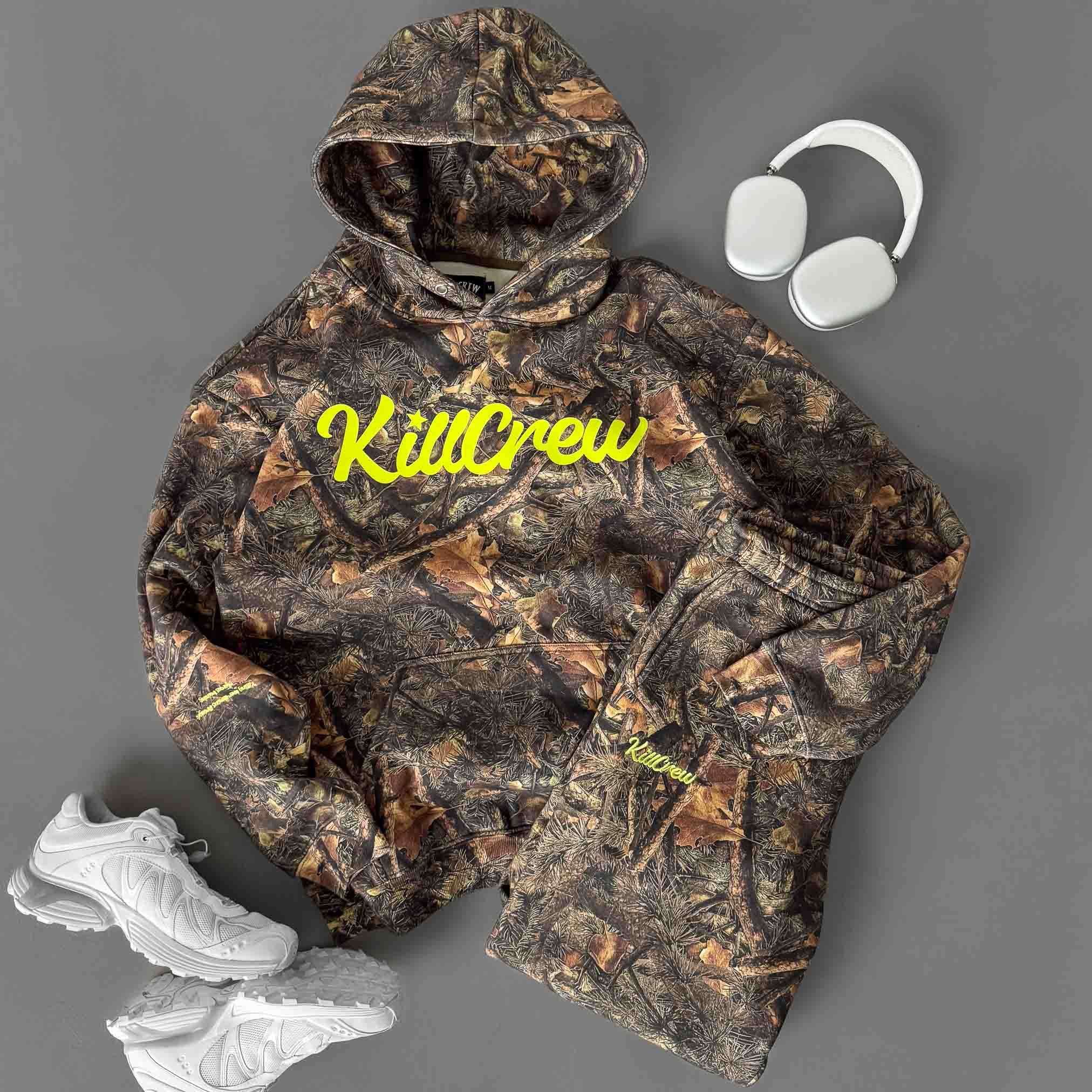 OVERSIZED LUX "SCRIPT" HOODIE - CAMO / GREEN