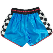 CHECKER FIGHT SHORT - BLUE