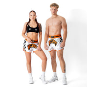 CHECKER FIGHT SHORT - ORANGE