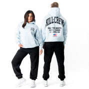 OVERSIZED LUX CHROME HOODIE - BLUE