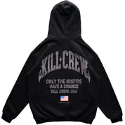 OVERSIZED LUX CHROME HOODIE - BLACKOUT