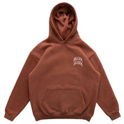 OVERSIZED LUX CHROME HOODIE - BROWN