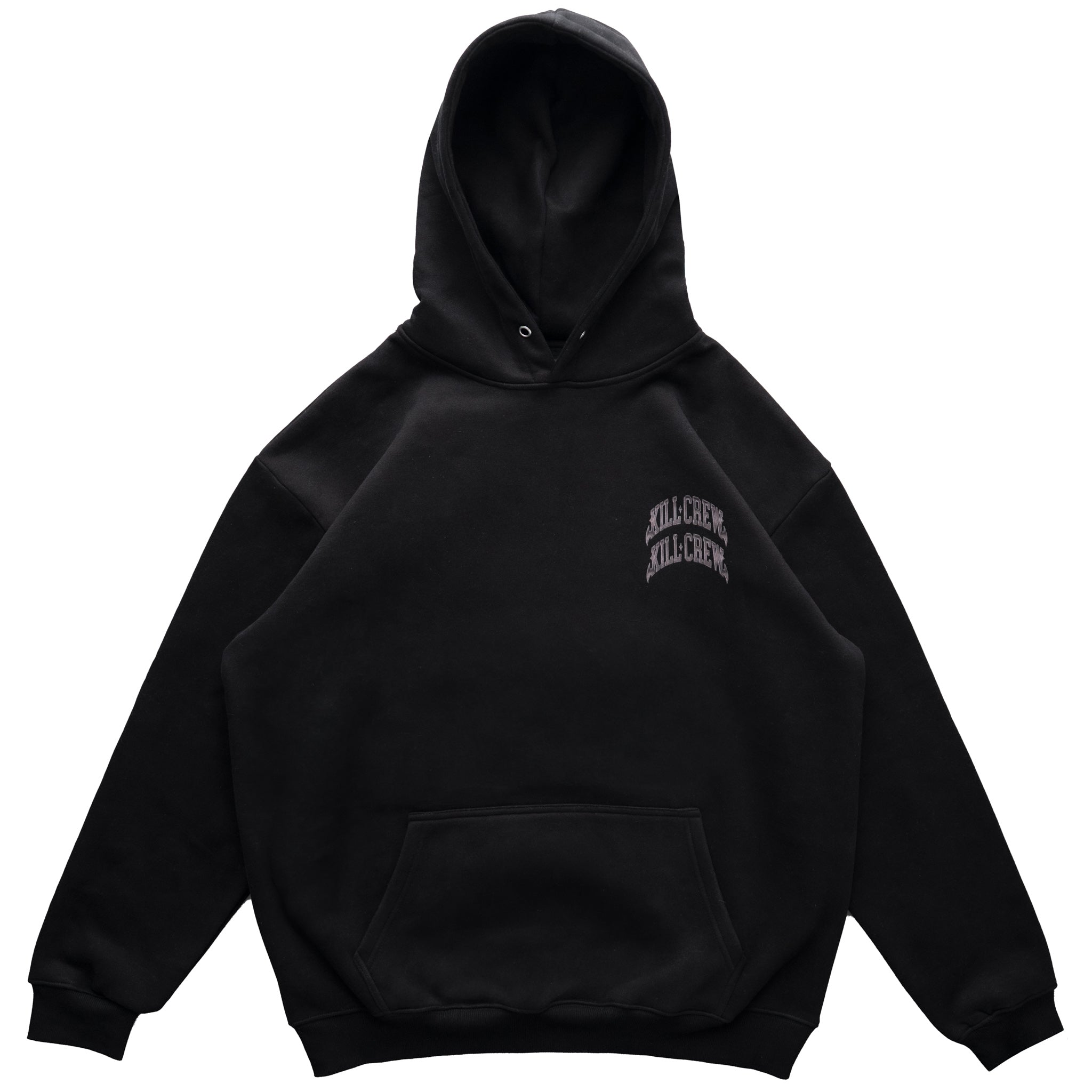 OVERSIZED LUX CHROME HOODIE - BLACKOUT