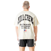 RELAXED FIT NATURAL COTTON CHROME T-SHIRT - CREAM