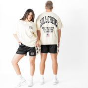 RELAXED FIT NATURAL COTTON CHROME T-SHIRT - CREAM