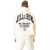 OVERSIZED LUX CHROME HOODIE - CREAM